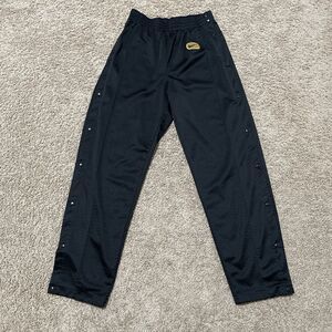 VTG Nike Pants Mens Large Black Tearaway Mesh Snap Buttons 90s Basketball